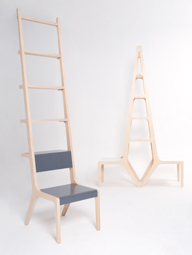 书架椅子二合一的创意家具 图三
