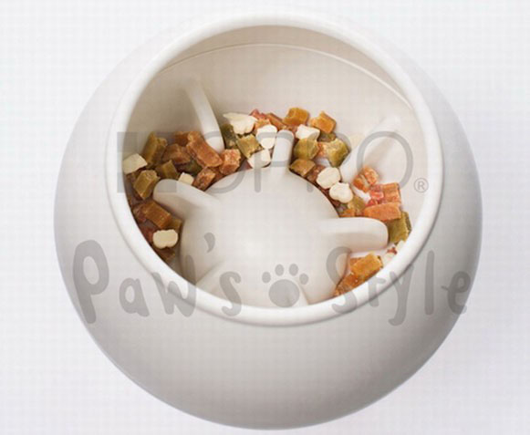 日本不倒翁创意宠物碗设计（Oppo Food Ball）
