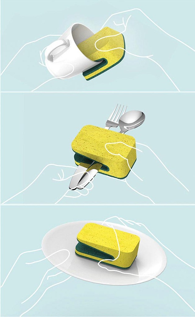 鸭嘴海绵洗碗布创意设计