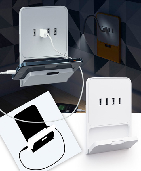 自带折叠支架的USB插座（Zaryadkus USB Socket）