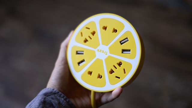 颜值爆表的柠檬小清新USB充电插座（Trozk/特洛克）
