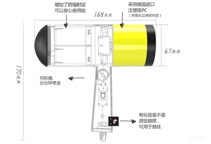 能吹出香味的ETT创意吹风机